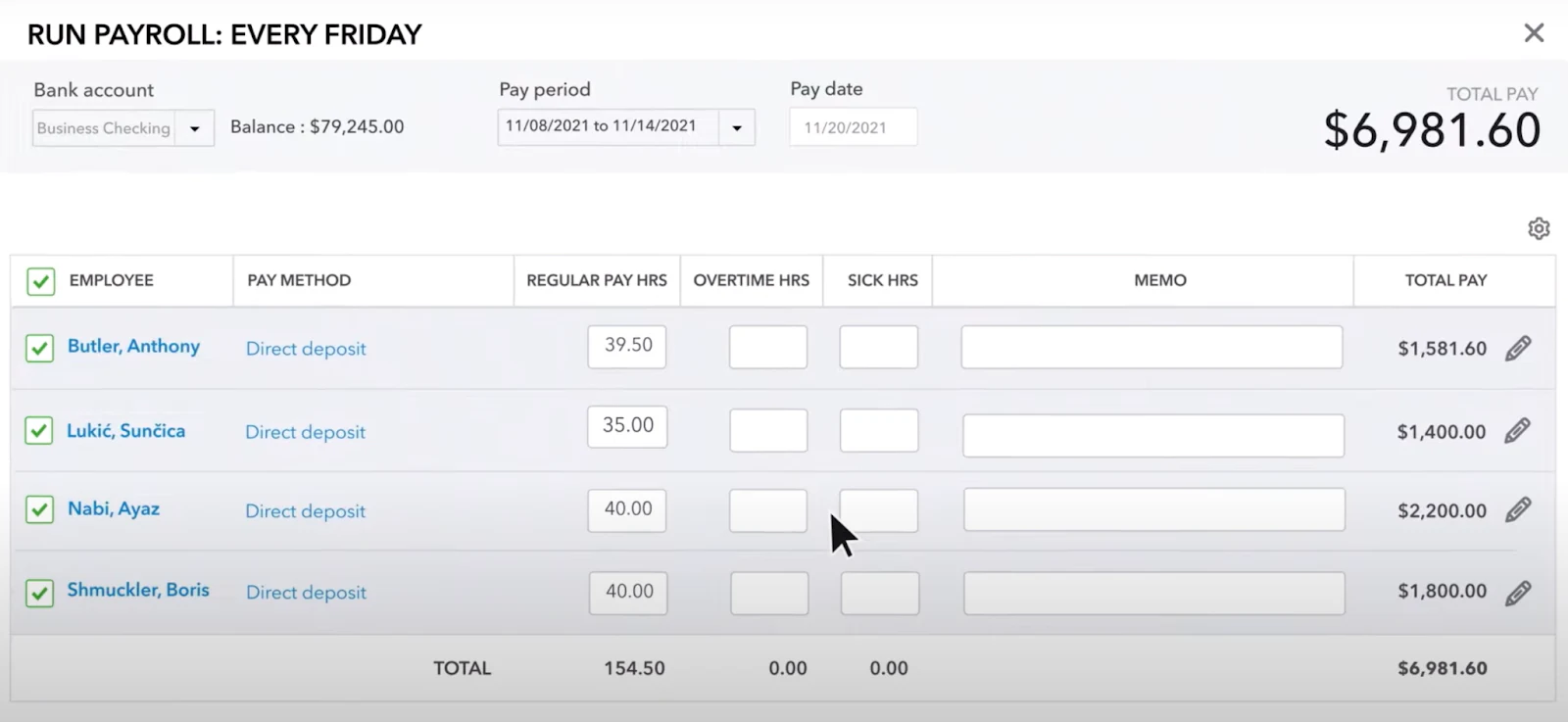 QuickBooks payroll software