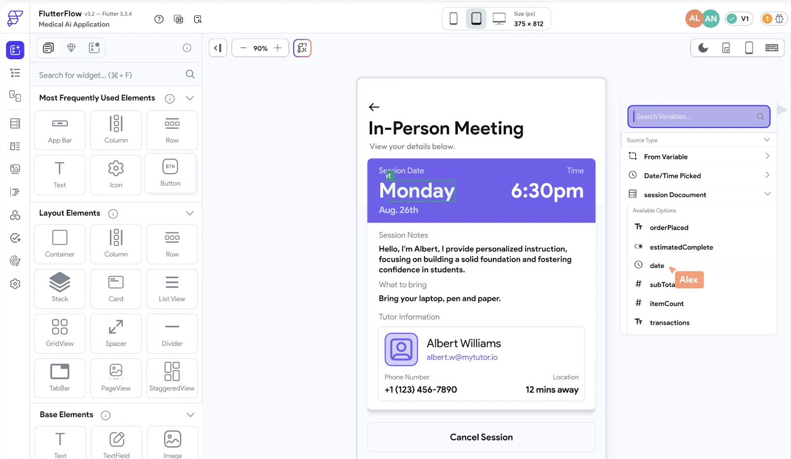 FlutterFlow low-code visual app development platform homepage