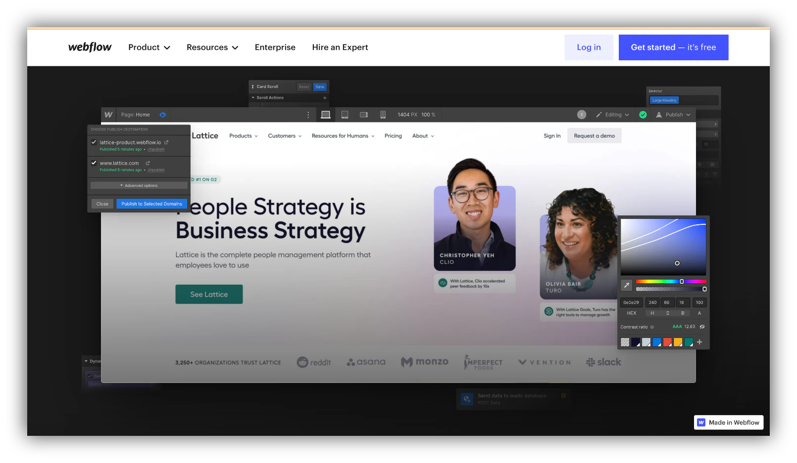 webflow home page