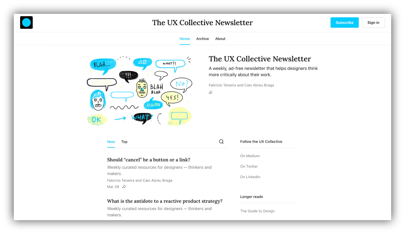 The UX Collective Newsletter