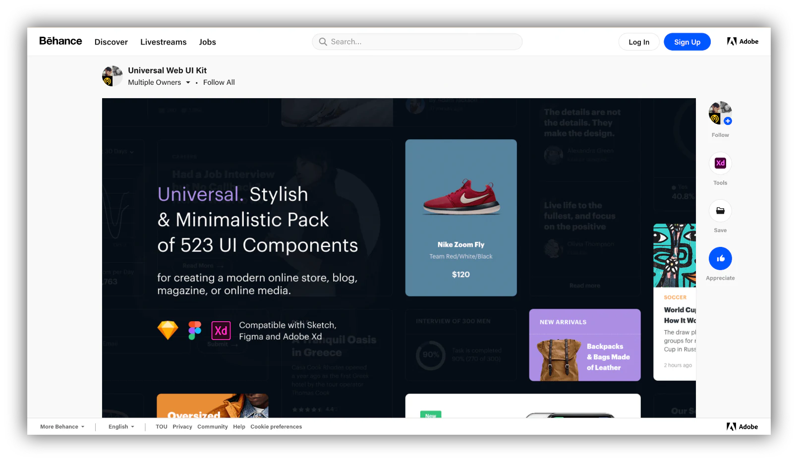 Universal web UI kit + free version
