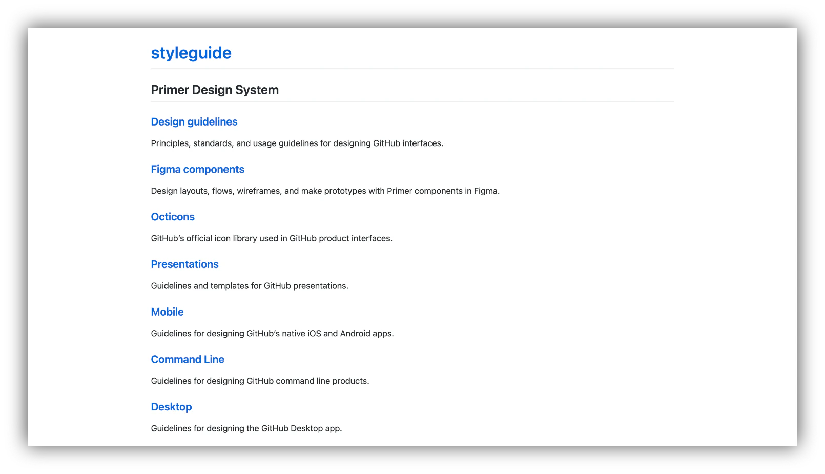 github style guide