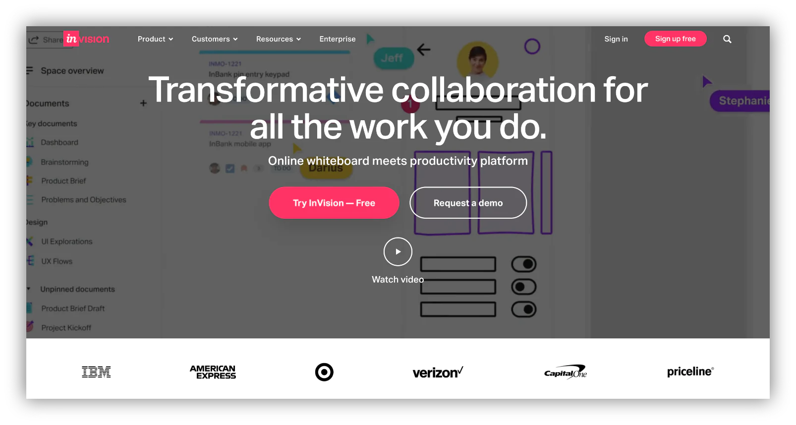 invision homepage