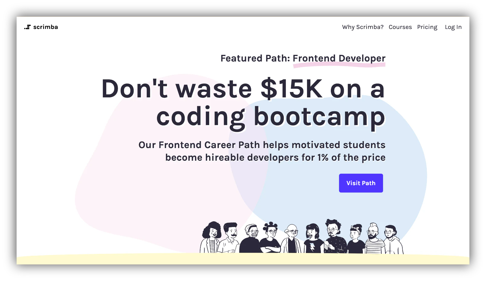 scrimba learning resources homepage