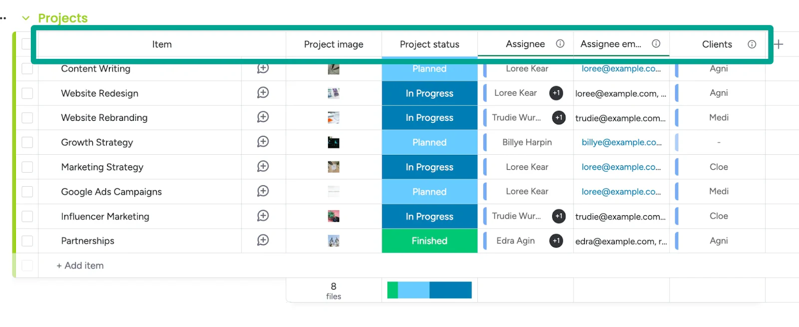 Softr field mapping panel matching monday.com columns to Softr block fields