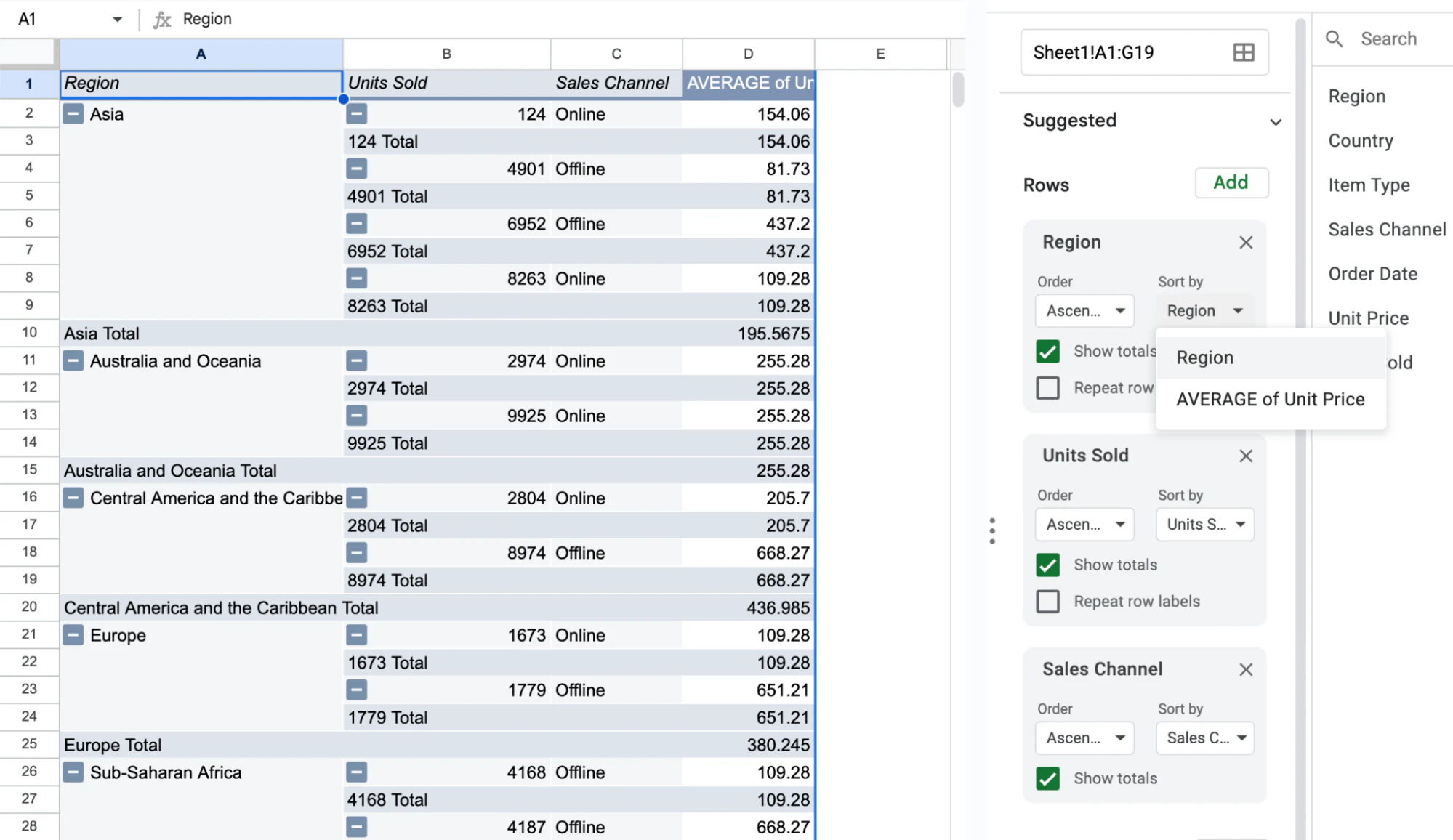 Using pivot table’s features to sort and filter while preserving data on Google Sheets.