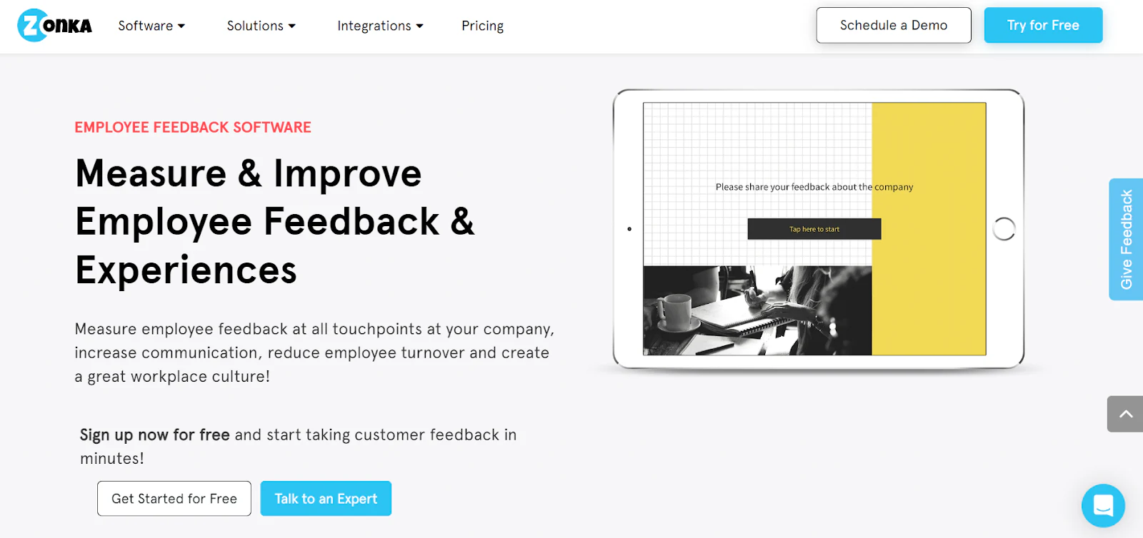 Zonka Feedback omnichannel survey dashboard tracking employee satisfaction across locations