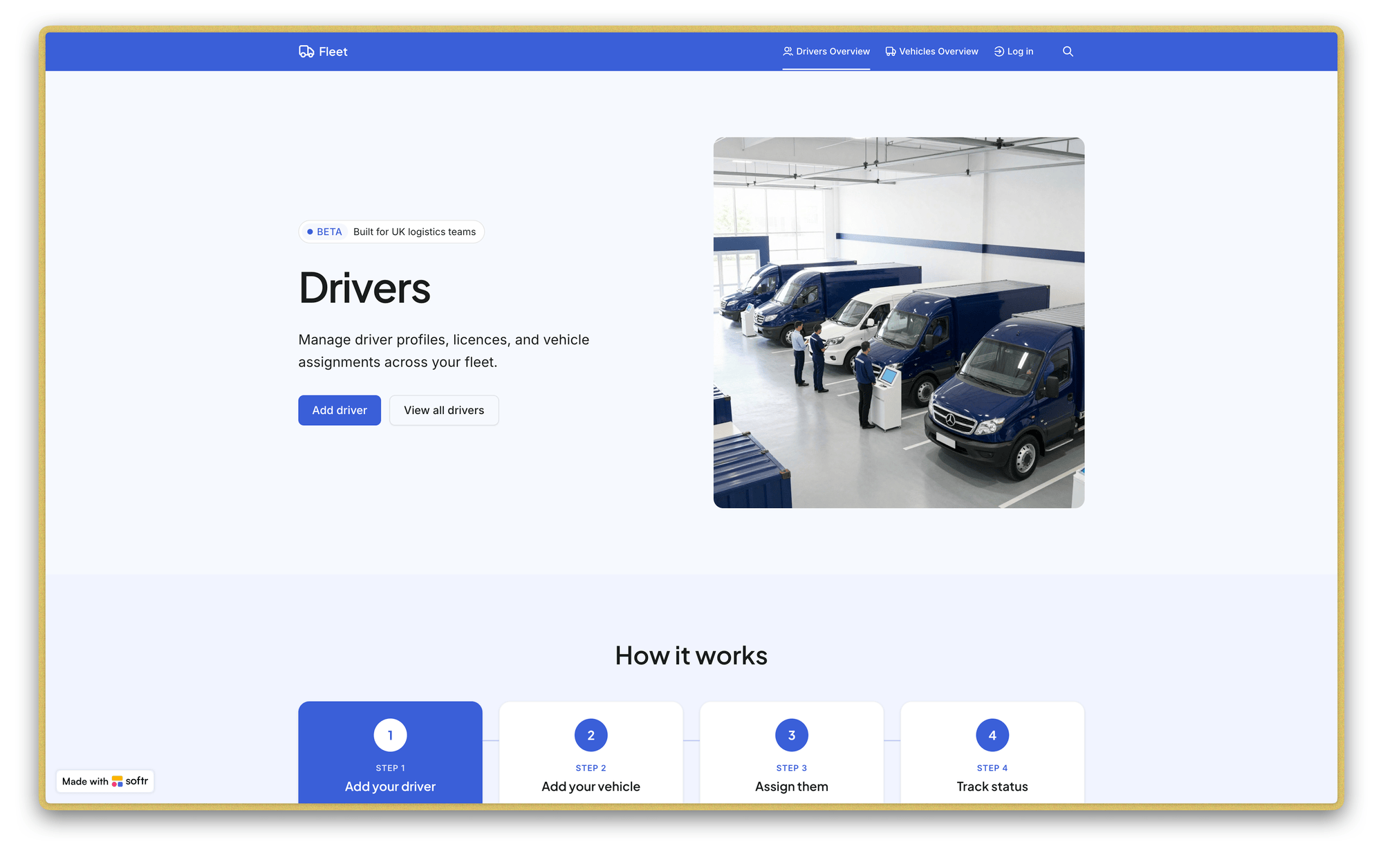 Fleet Management Prototype for a UK Logistics Company (Softr + Airtable) feature image