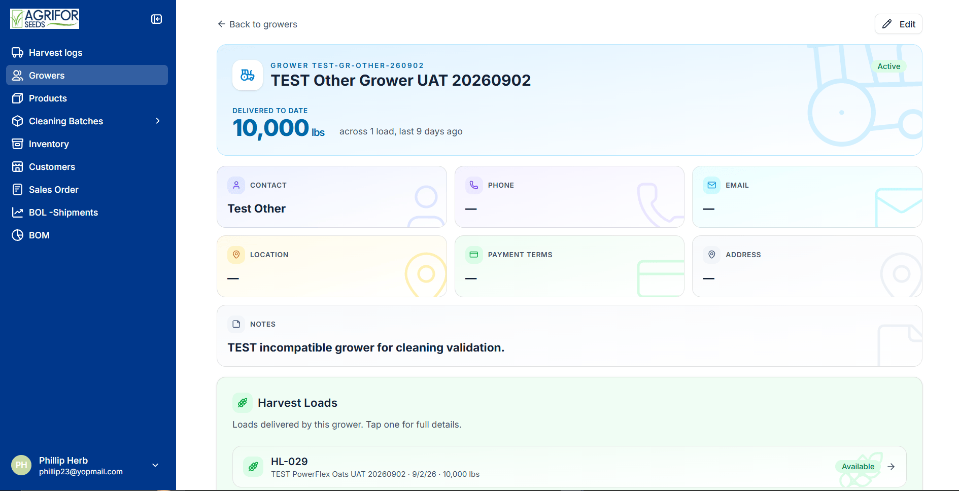Agrifor Seed Inventory & Lot Traceability ERP Portal feature image