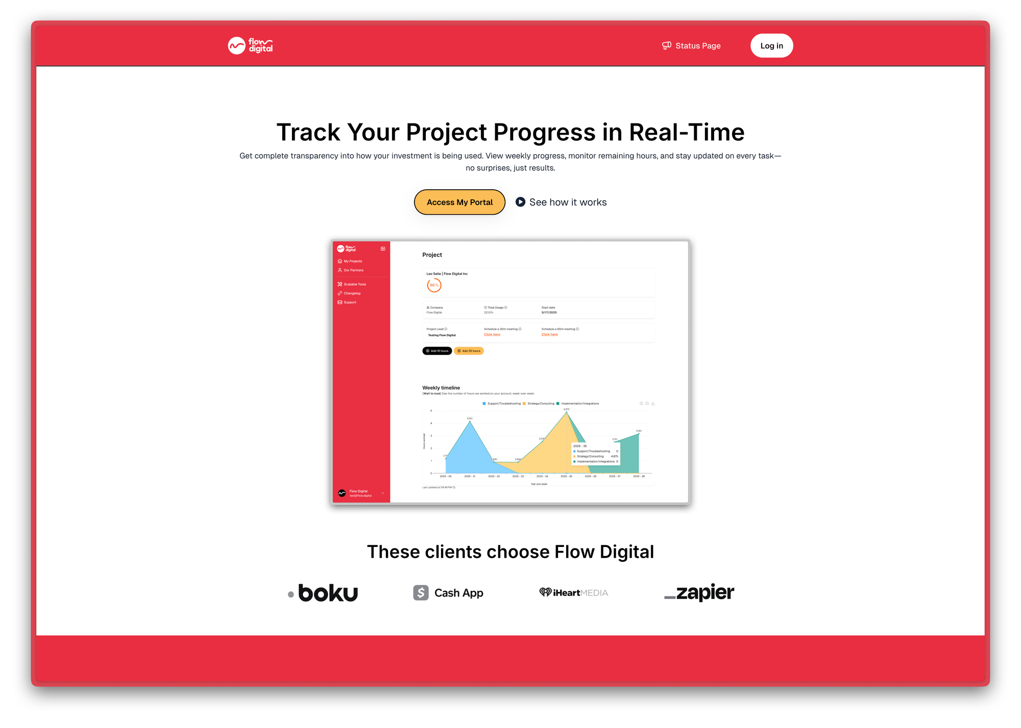Flow Digital • Client Portal feature image