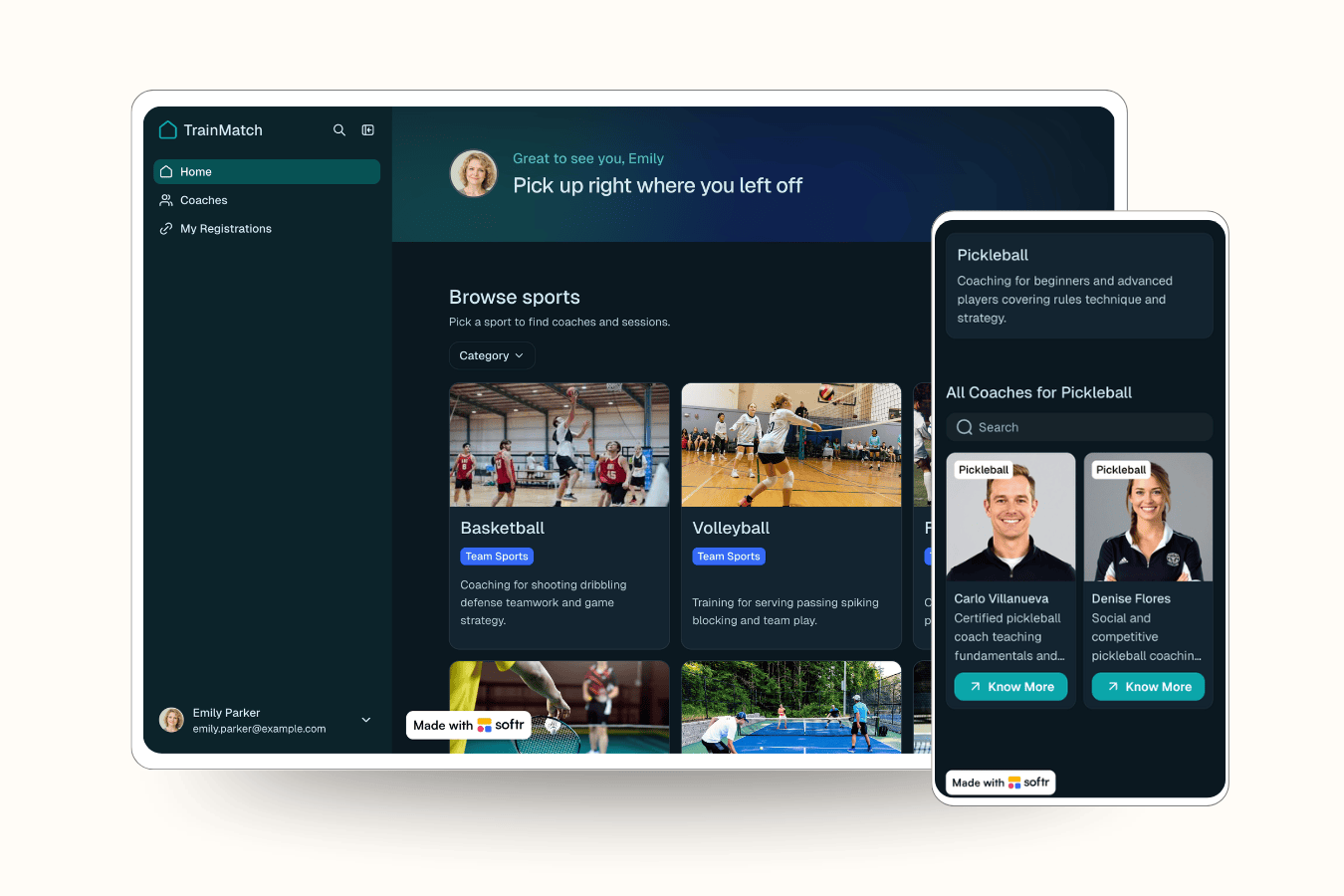 Sports Coaching Match Platform feature image