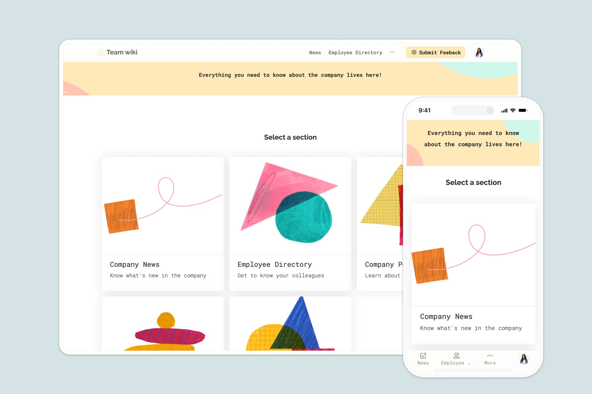 Google Sheets team wiki template