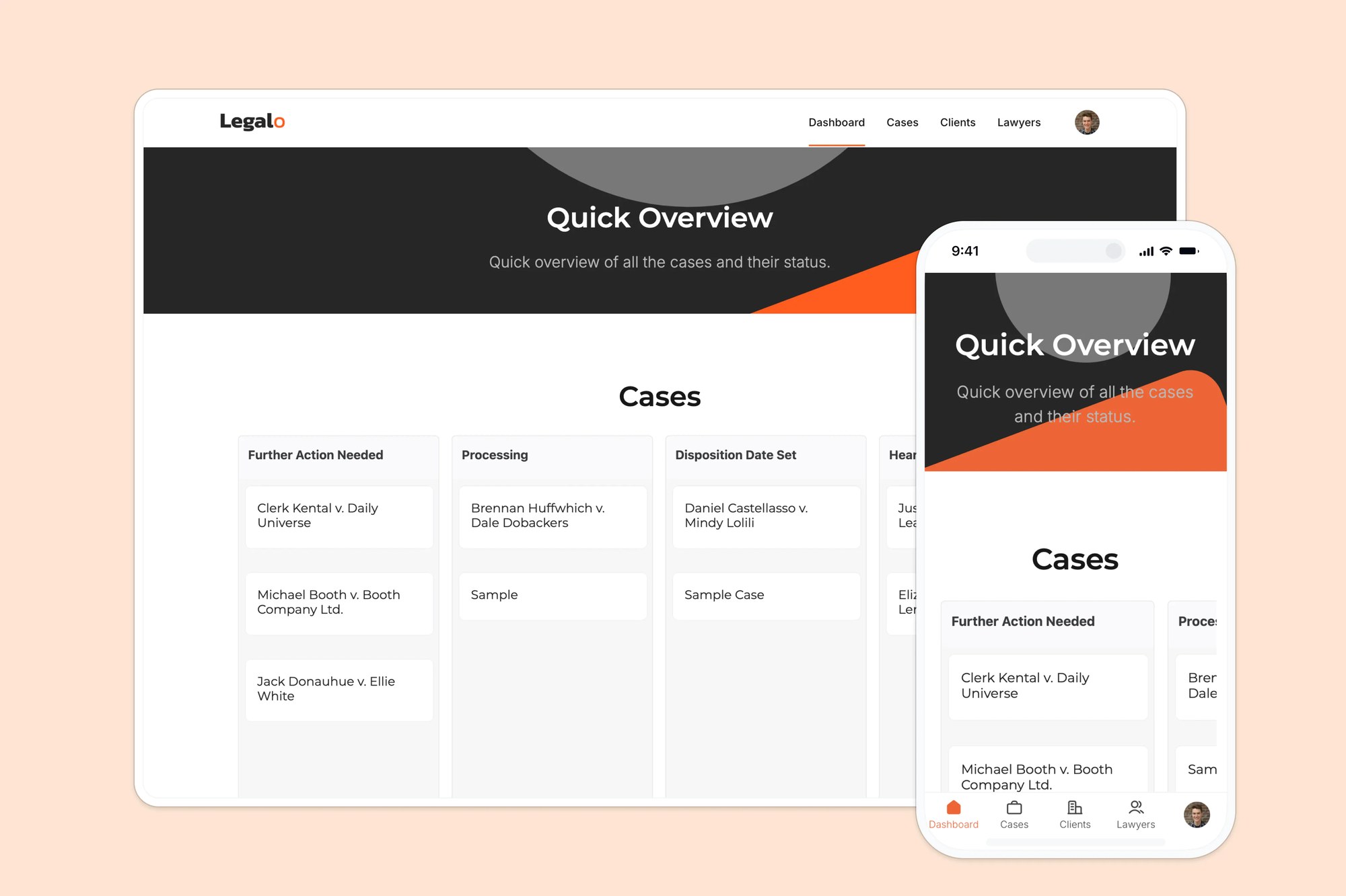 Google Sheets Legal Case Management template