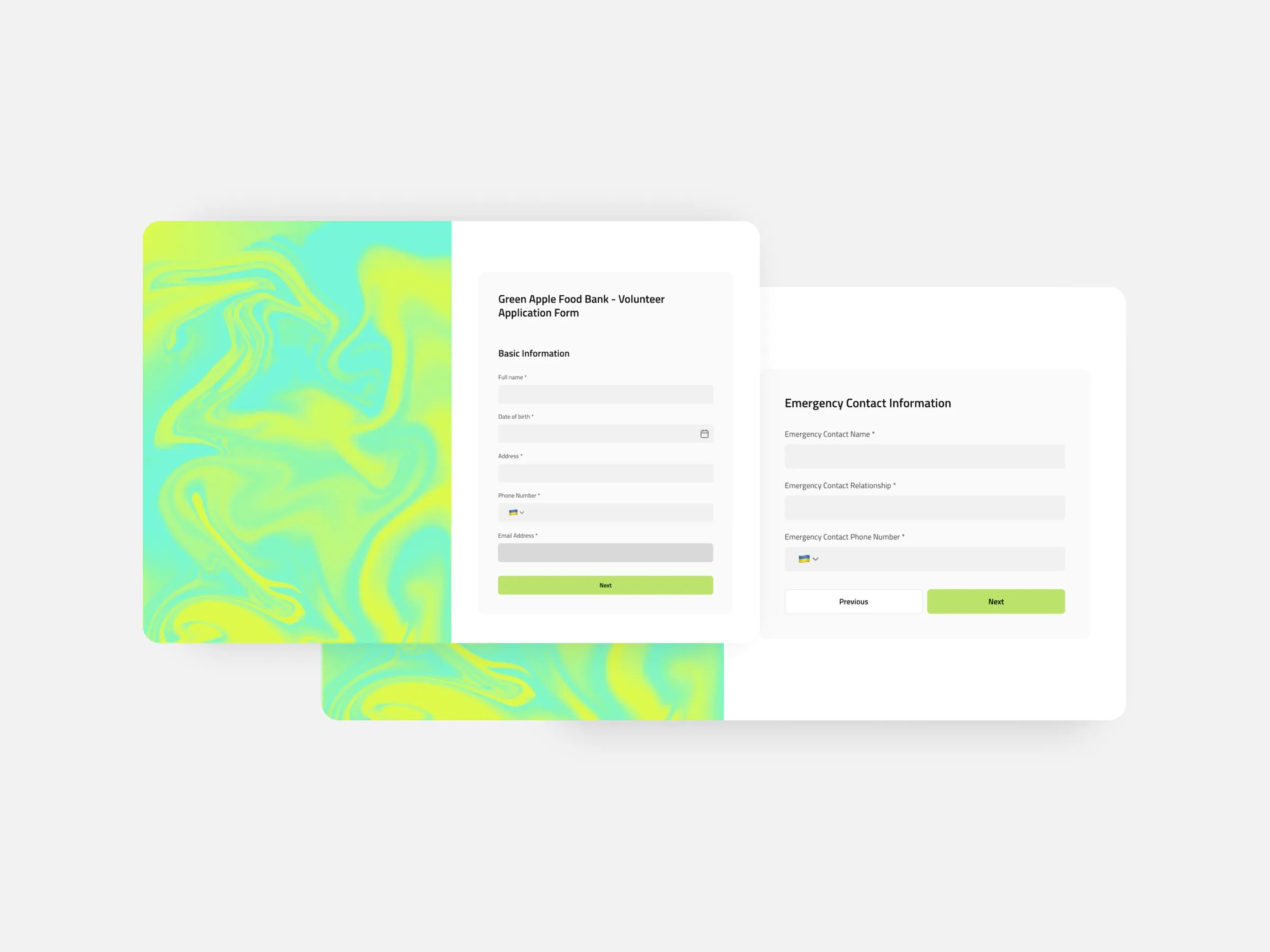 Volunteer Form template