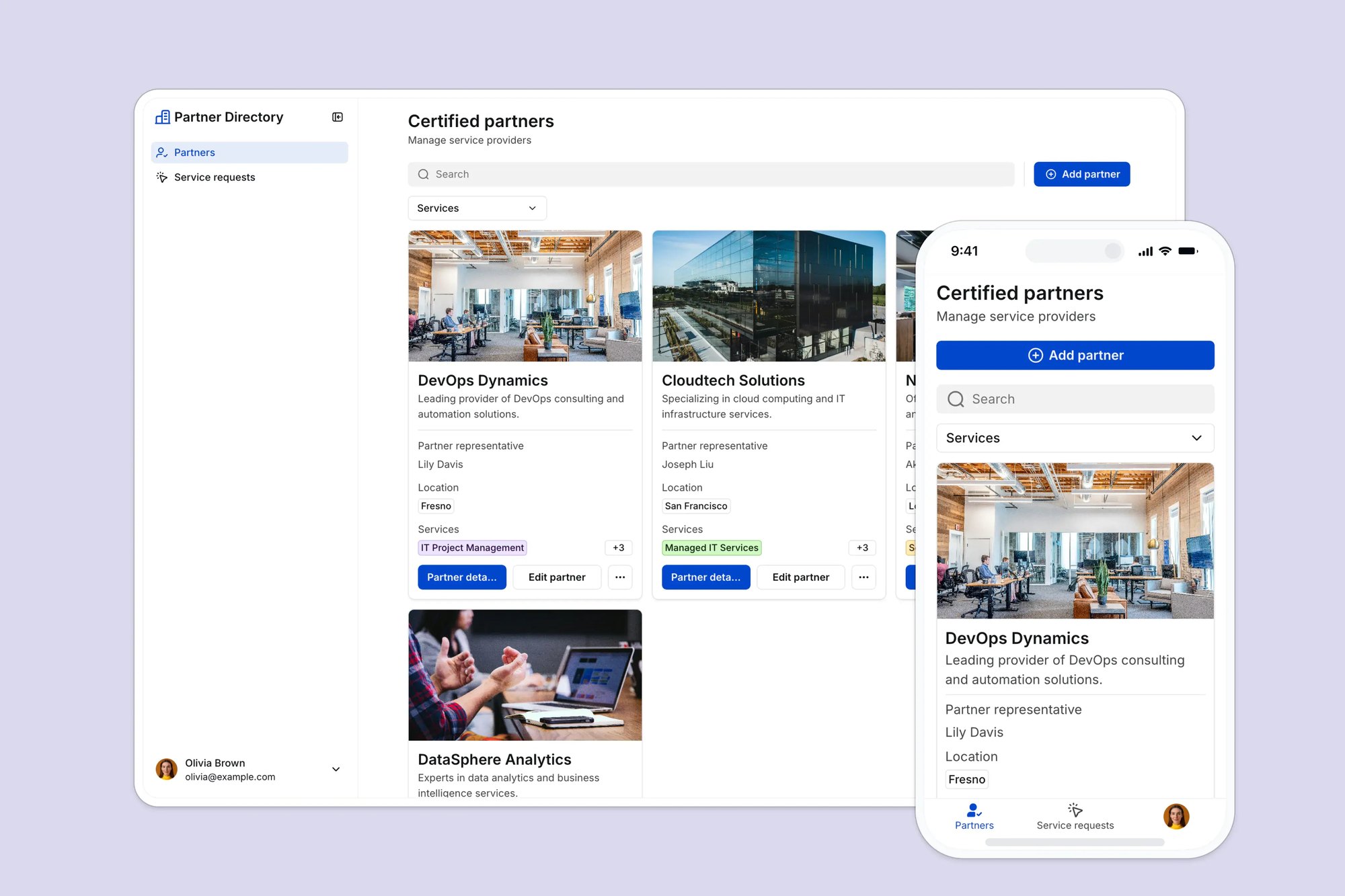 Partner Directory template