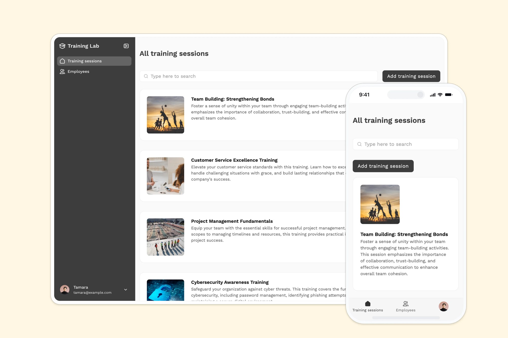 Employee Training Management template
