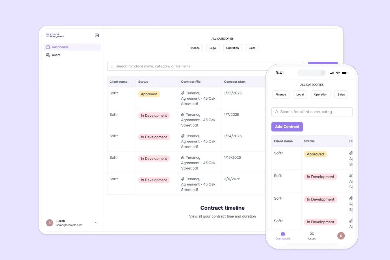 Contract Management System template