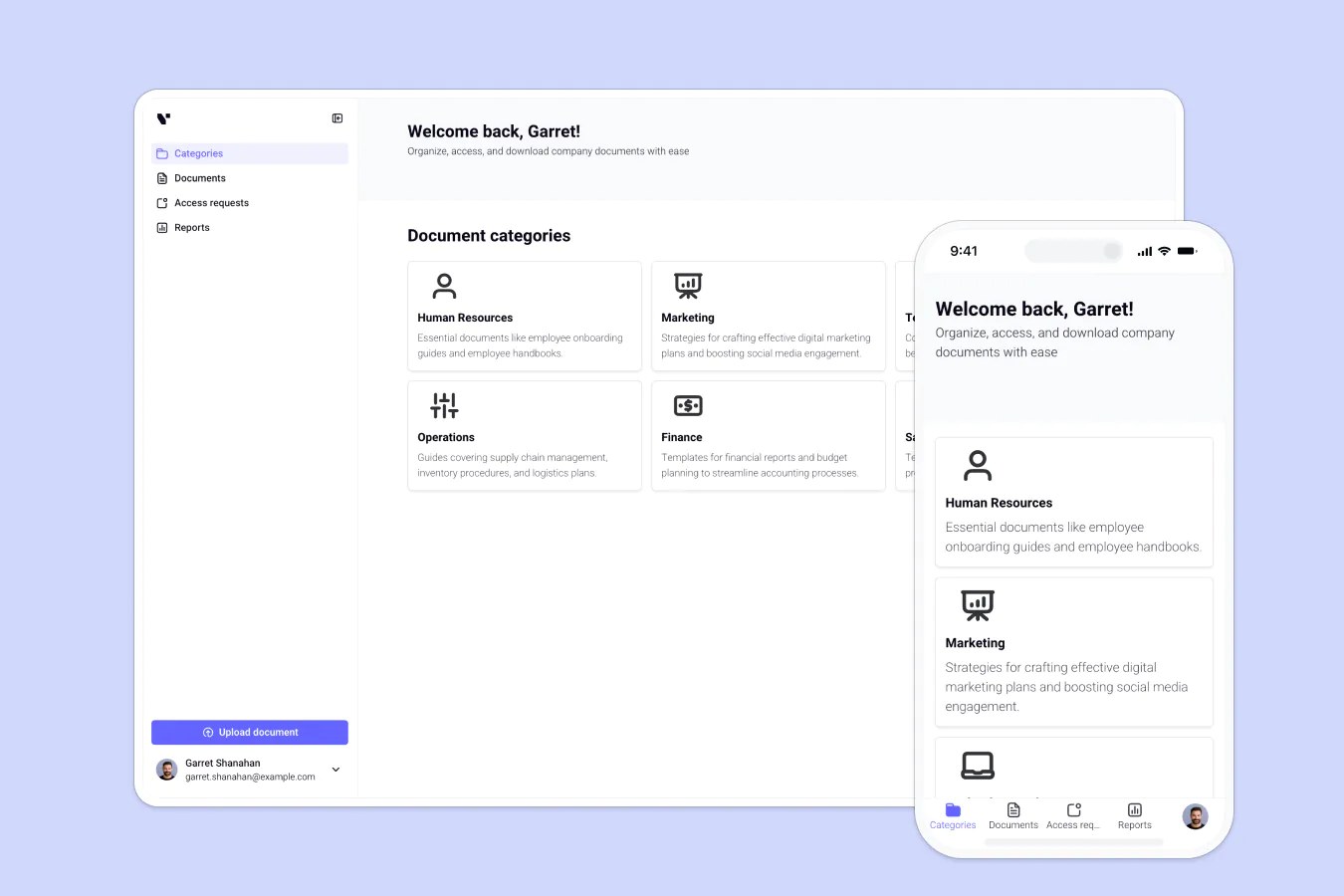Document Management portal template