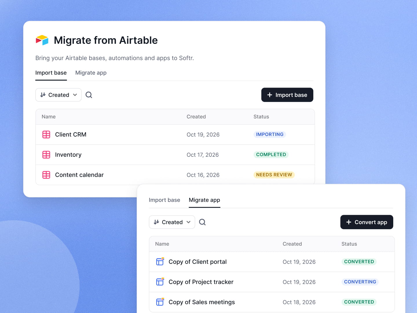 Migrate from Airtable