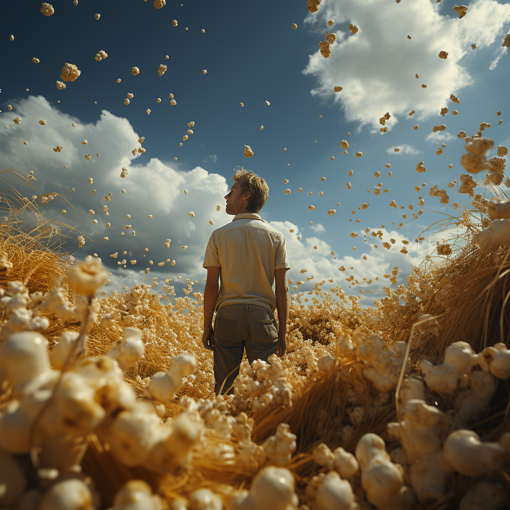Volcano view from top of hill