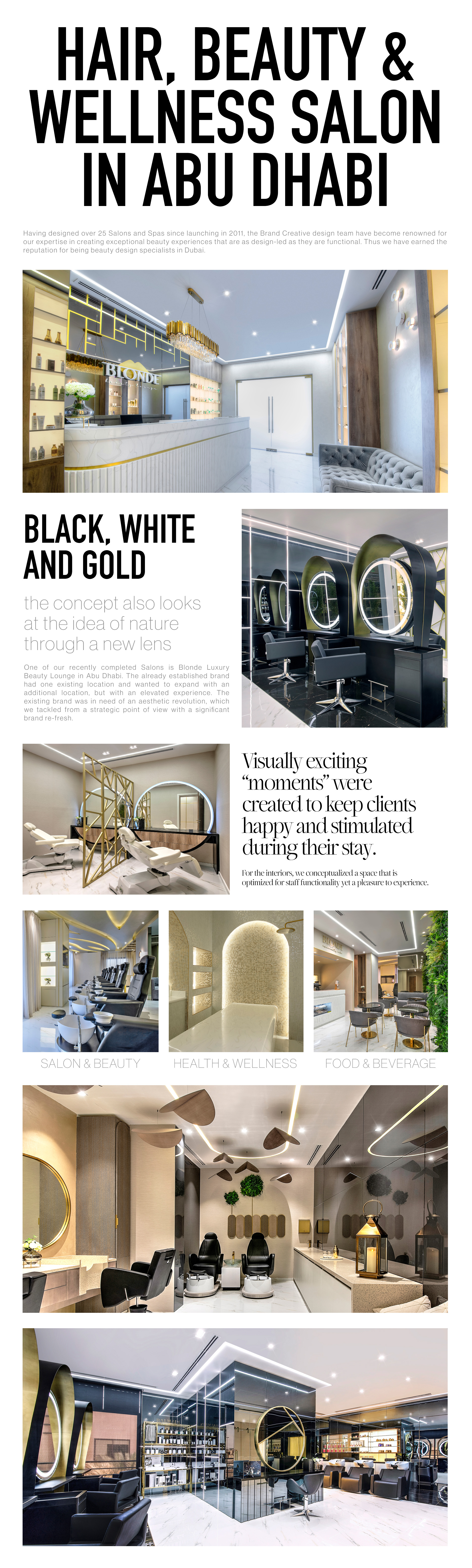 Brand Creative designs a hair, beauty, and wellness salon in Abu Dhabi