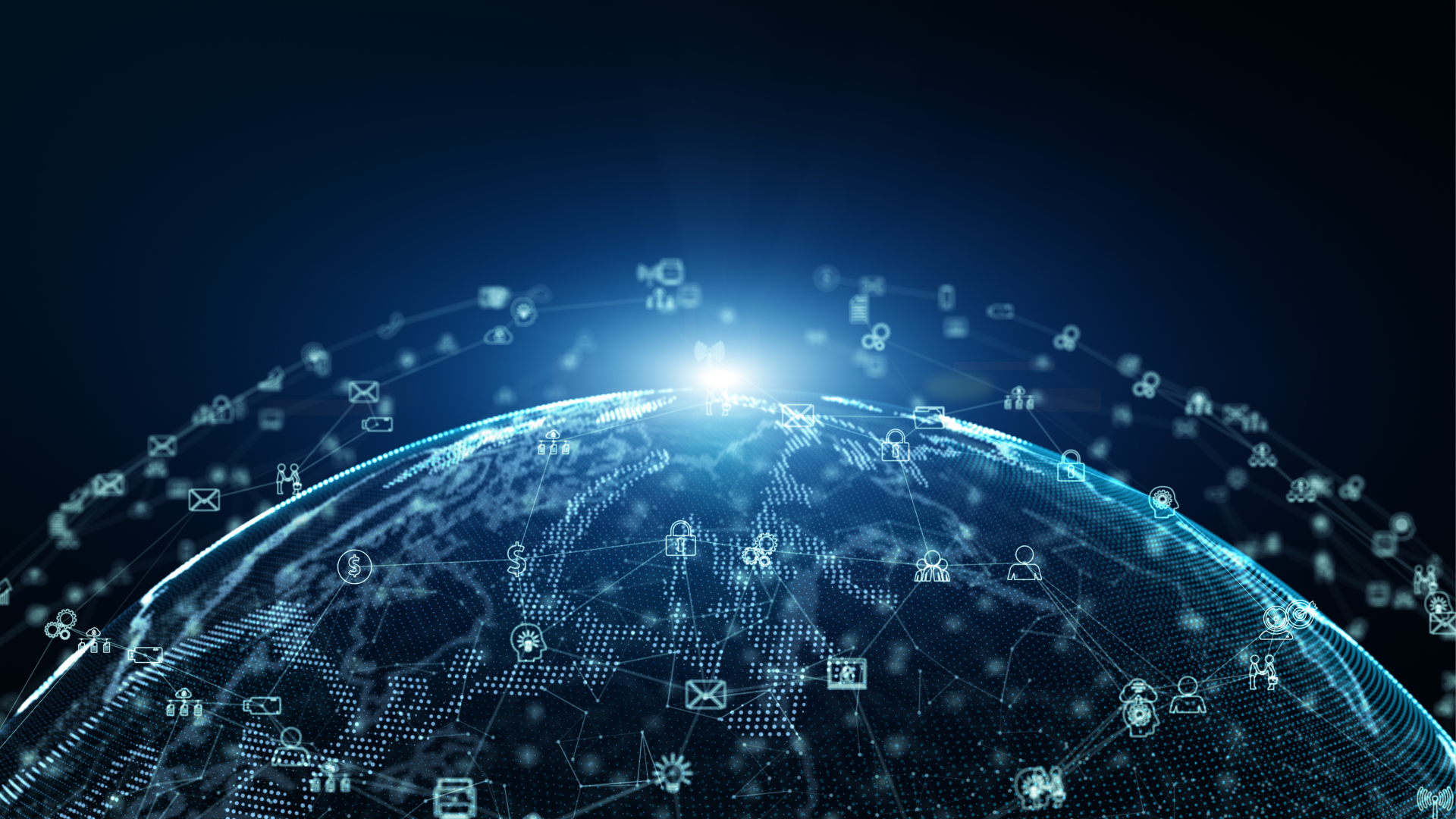 Digital ecosystem globe