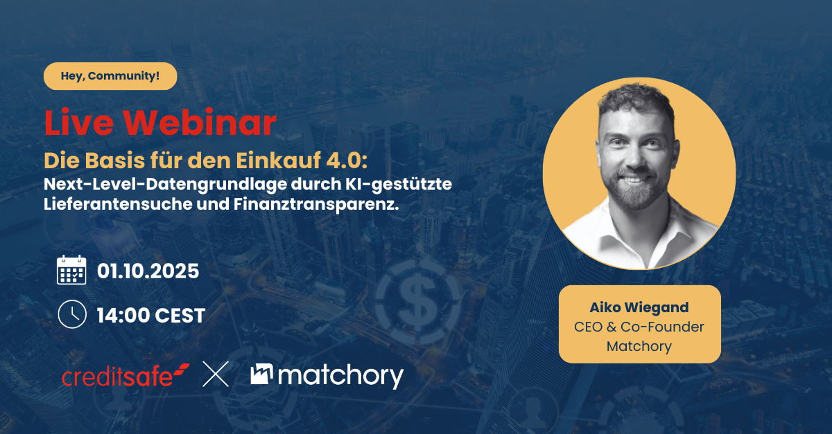 Creditsafe x Matchory live webinar
