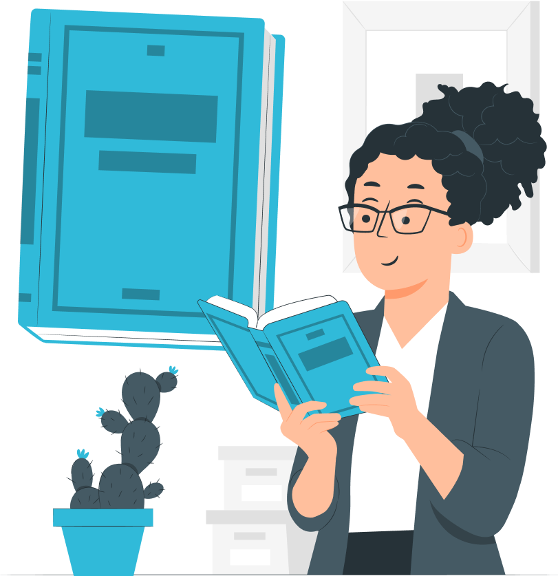 HR professional reading digital HR ebooks to stay updated on recruiting strategies and tools
