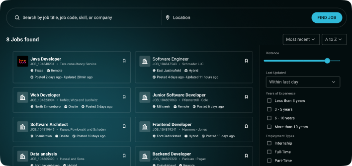 Branded career portals and job listings powered by AI recruiting agent for consistent employer branding