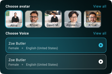 AI recruiting agent creating personalized job promotion videos using avatars and voices
