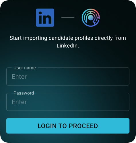 Import from LinkedIn for candidate database management with AI recruiting agent