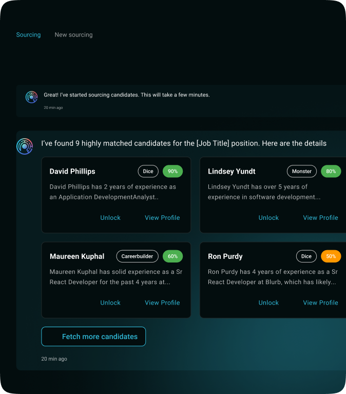 Candidate scoring and ranking dashboard. Shows how candidate scoring software and AI resume screening rank applicants