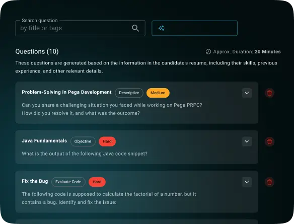 Tailored Assessment Question Bank