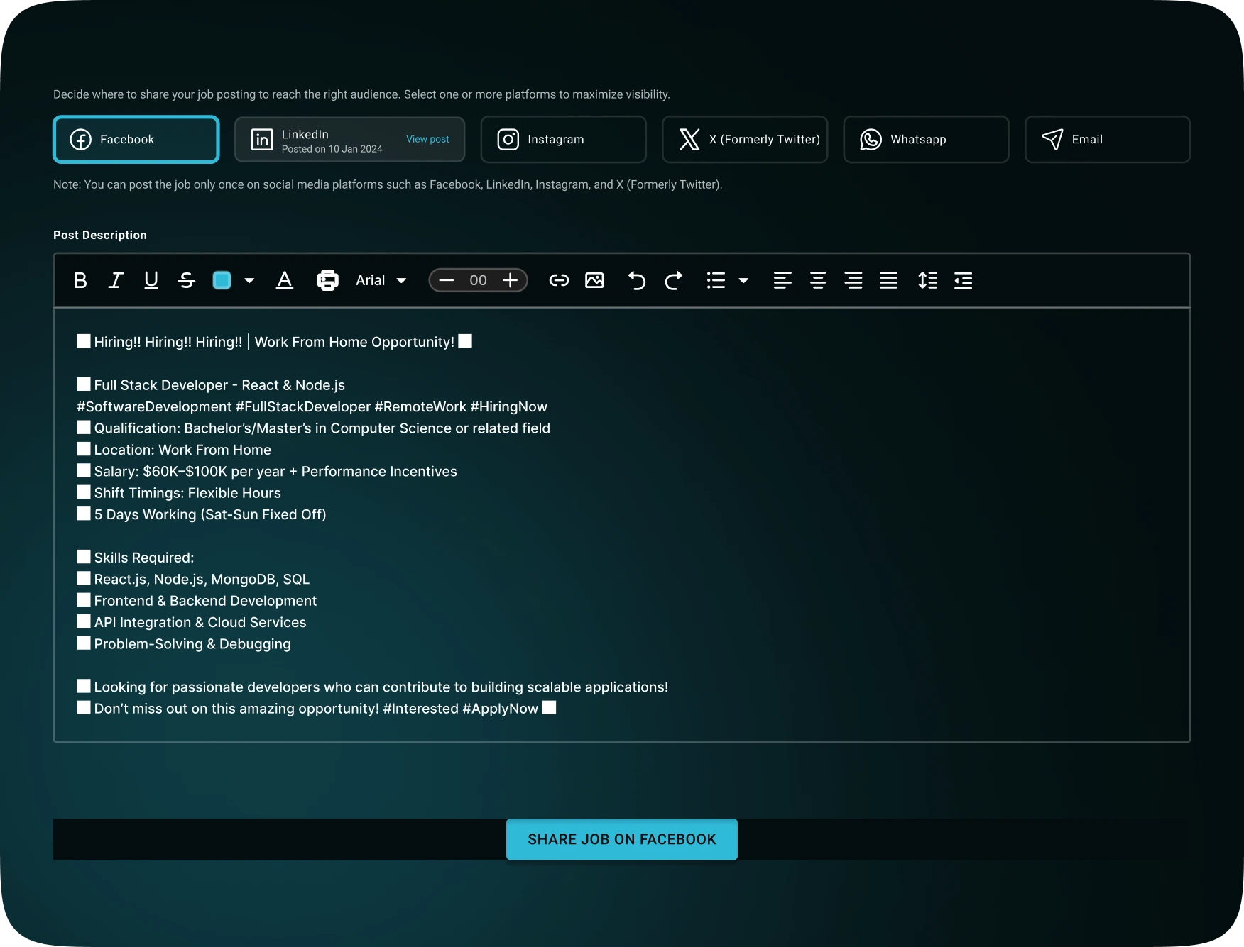 Social Media Posting