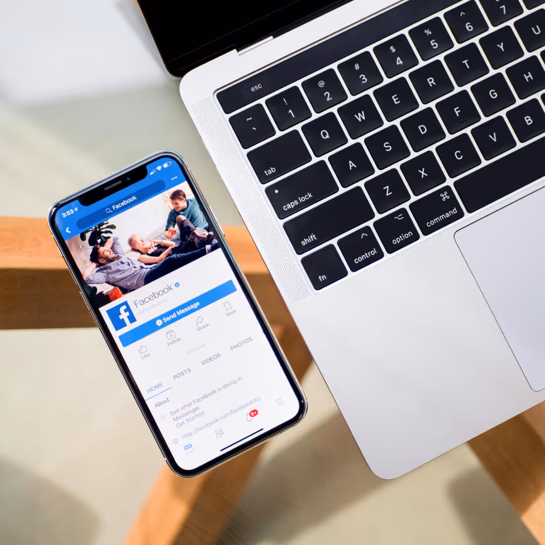 An iphone and macbook