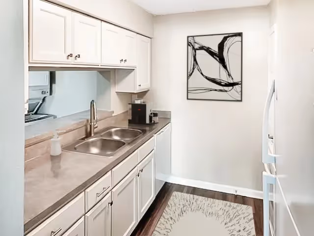 Kitchen with painting