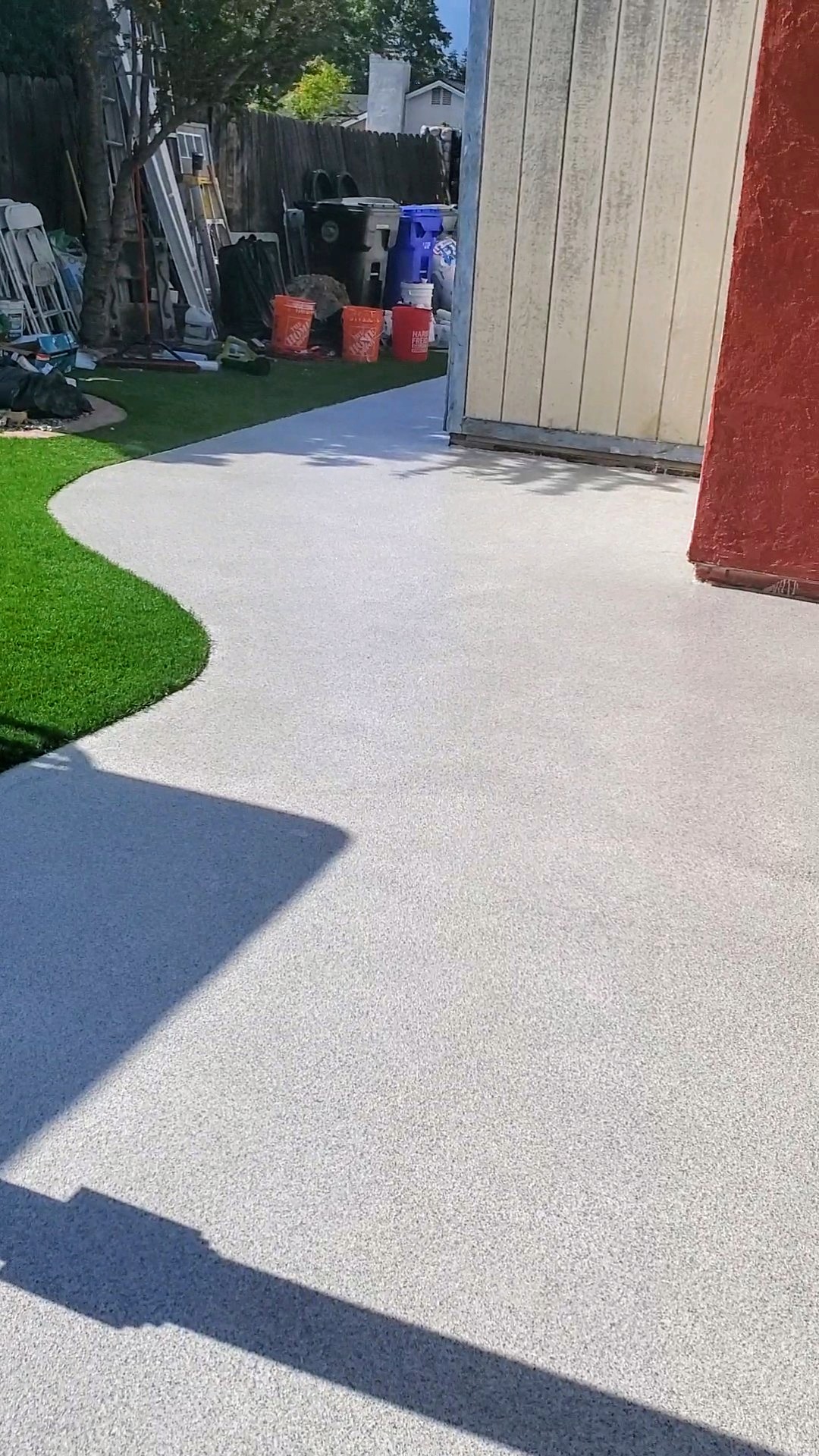 Backyard epoxy floor