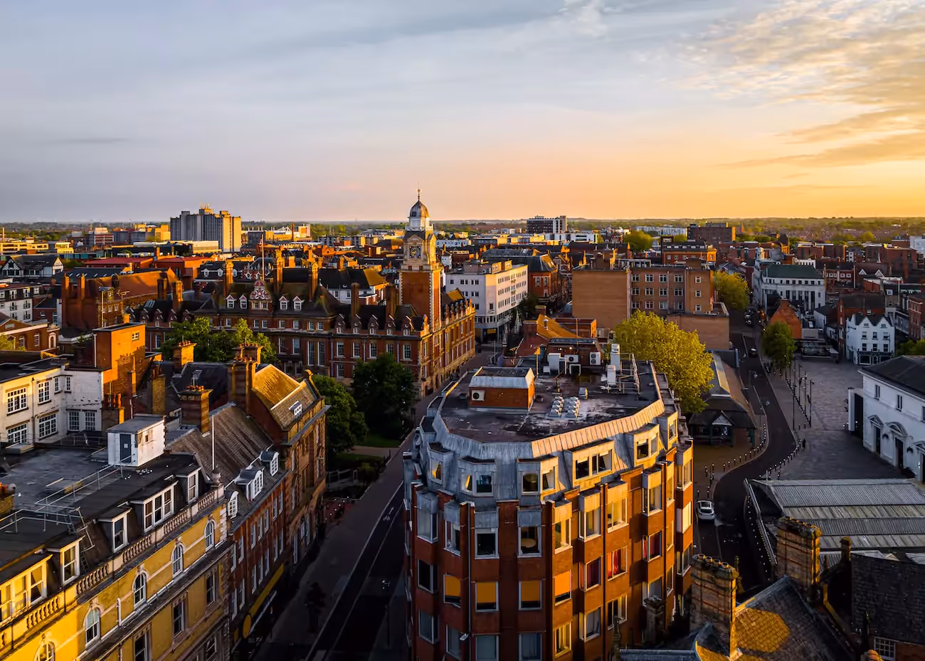 A view of Leicester town hall.