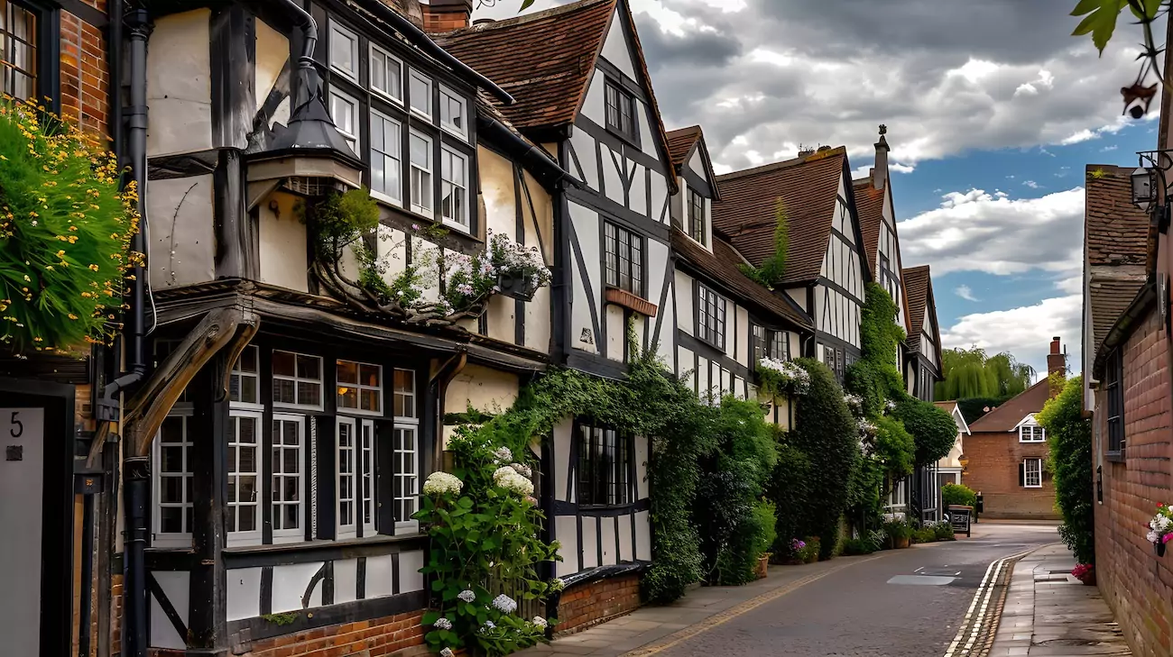 Half-timbered houses in Stratford-upon-Avon