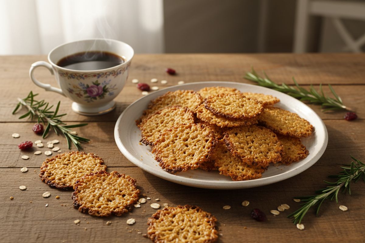 Perinteiset rapeat kauralastut kuudella aineksella – nopea ja helppo klassikkoresepti suoraan mummolan keittiöstä.