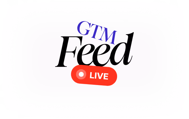 Logo with the text 'GTM Feed' and a red live indicator.