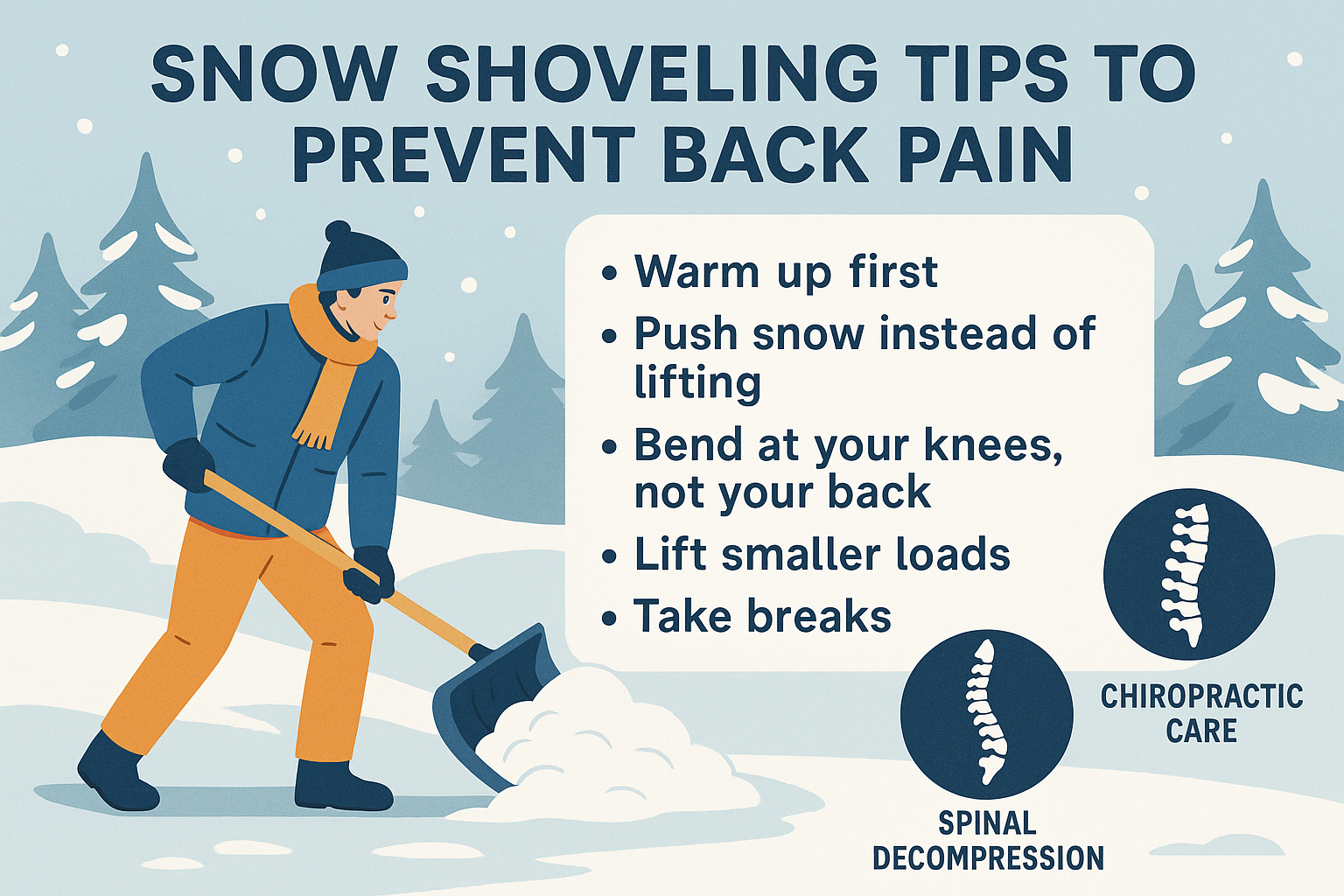 Snow Shoveling Tips to Prevent Back Pain This Winter