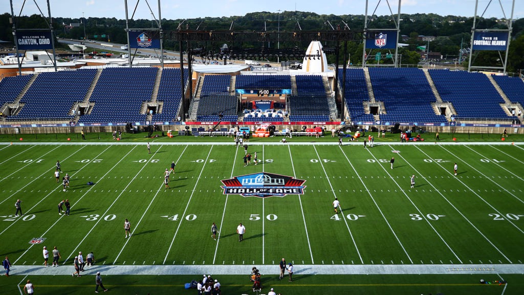 Het stadion in Canton, Ohio waar elk jaar de Hall of Fame game wordt gehost. 