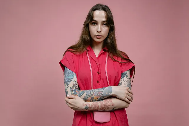  woman in shades of pink - latest work