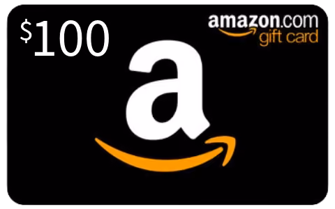 An image of the Amazon gift card for the value of $100