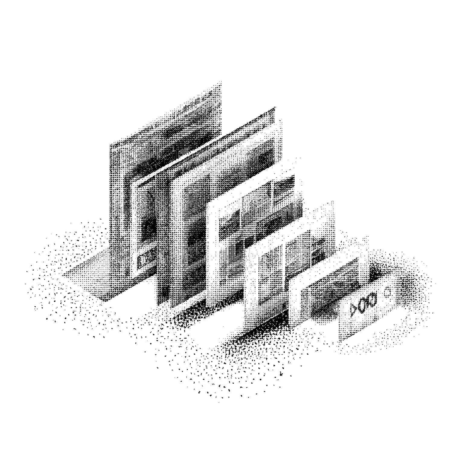 Illustration of layered mobile and web screens representing digital products, AI-powered tools, and the journey from prototype to production.
