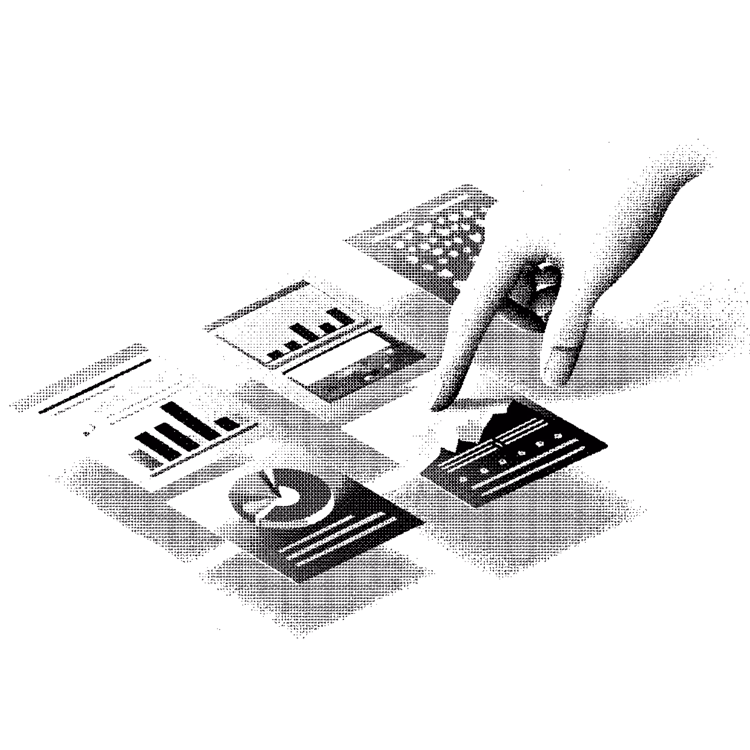 Abstract illustration of a hand interacting with data panels, symbolizing thoughtful UX/UI, motion design, and intentional user experiences.