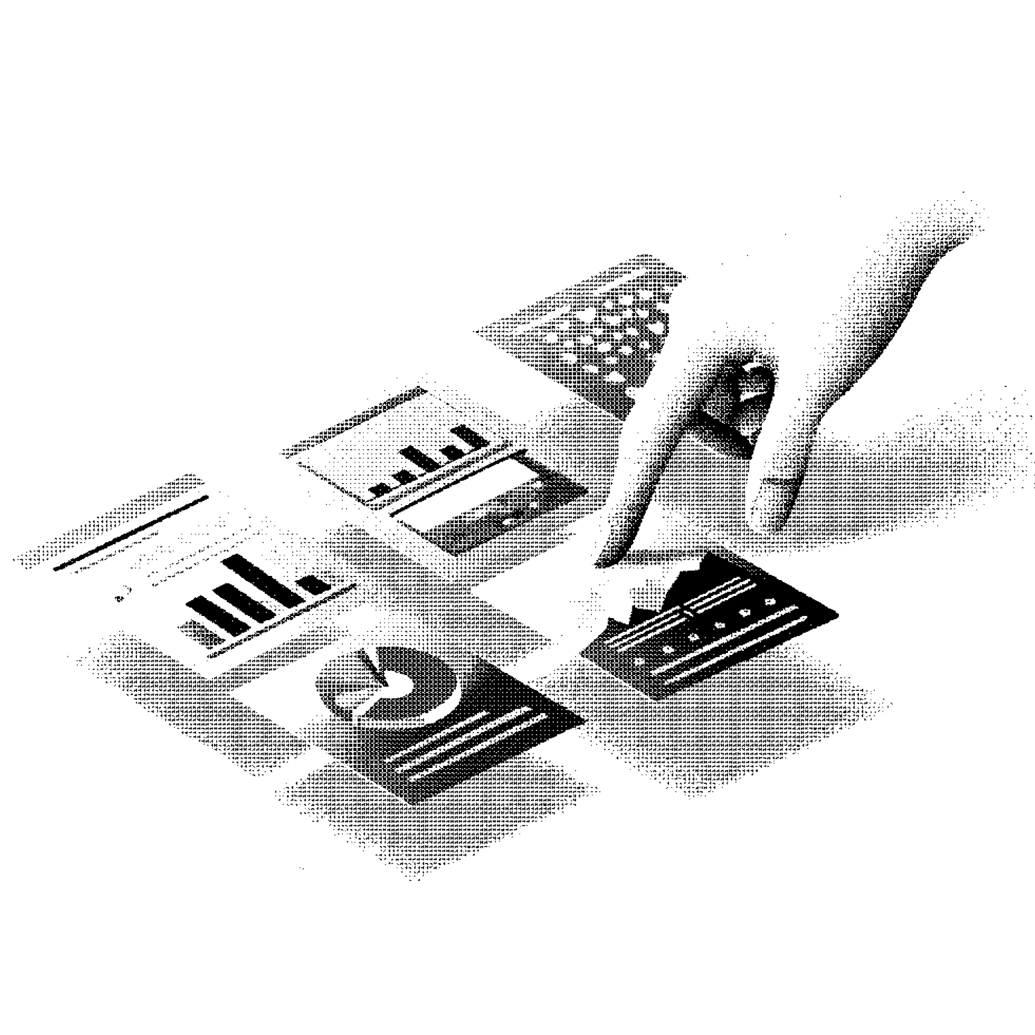 Abstract illustration of a hand interacting with data panels, symbolizing thoughtful UX/UI, motion design, and intentional user experiences.