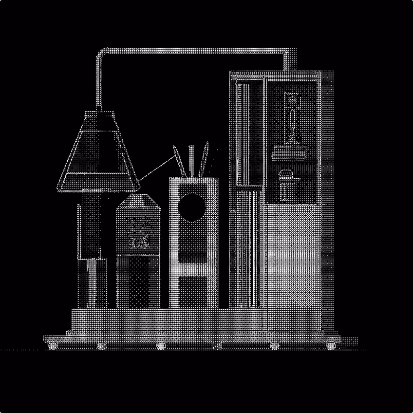 Abstract 3D object representing early-stage startup products