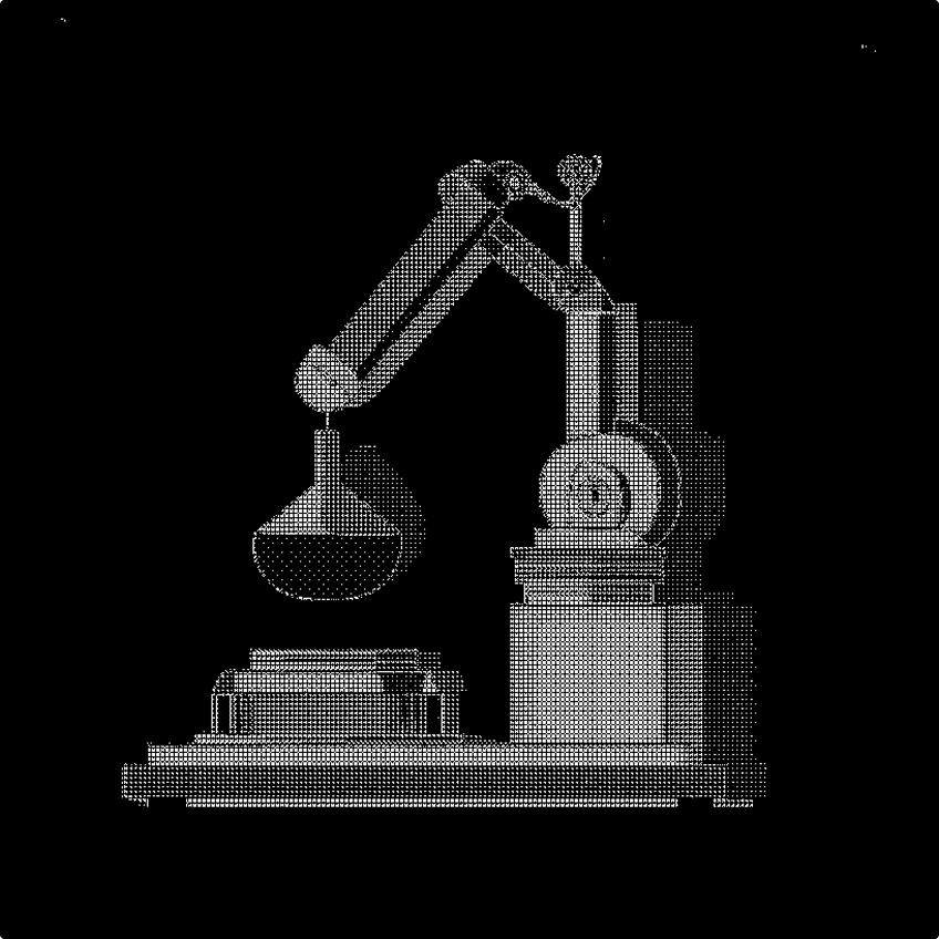 Abstract 3D object representing beauty technology